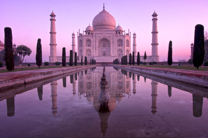 The Taj Mahal in wonderful light at dawn